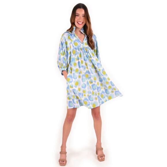 Emily McCarthy Stella Dress - Cheetah Ikat size small - Picture 1 of 8